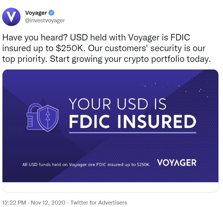 Regulador de EE. UU. investiga a Voyager, criptoprestamista en bancarrota, por reclamos de seguros de la FDIC