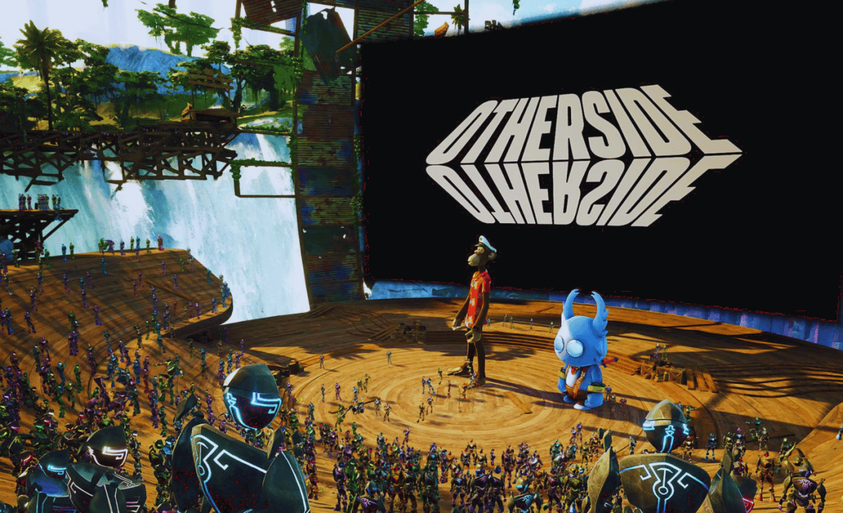 Una vista del Otherside Metaverse de Bored Ape Yacht Club